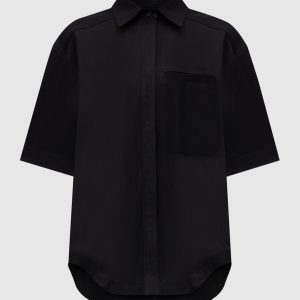 Black shirt MOHELI with linen Lou Lou Studio