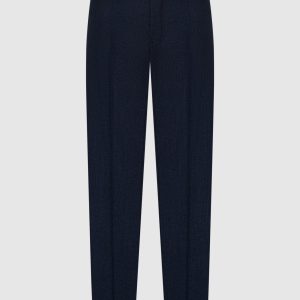 Blue trousers made of wool in a woven pattern Incotex