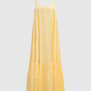 Yellow satin dress IMOGEN AERON