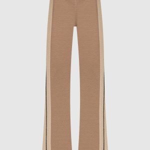 Brown flared pants with stripes Palm Angels
