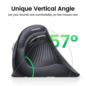 UGREEN Vertical Mouse Wireless Bluetooth5.0 2.4G Ergonomic 4000DPI 6 Mute Buttons for MacBook Tablet Laptops Computer PC Mice