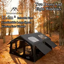 Mountainhiker 13.6㎡ Large Inflatable Tent Outdoor Camping 8-10 Person Tent Rainproof Family Awning Beach Quick Open Fishing Park