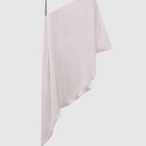 Beige top with monil chain Peserico