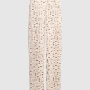 JESSY beige pants with macrame lace Max & Co