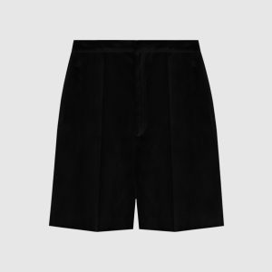 SIMAI black linen shorts Lou Lou Studio