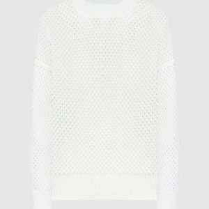 White openwork jumper Solotre