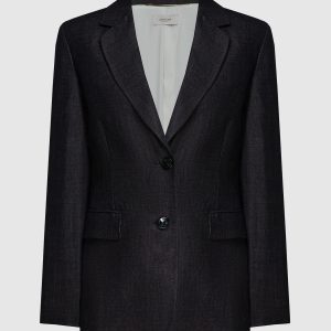 Brown linen jacket Agnona