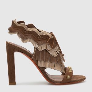 Brown Suede Sandals ChangeClear Santoni