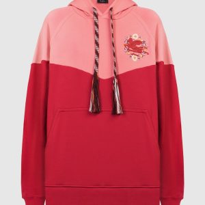 Red hoodie with embroidered Pegaso logo Etro