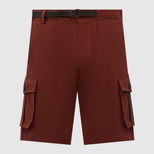 Brown linen cargo shorts Sease