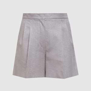 FAVILLA gray shorts with linen Max Mara
