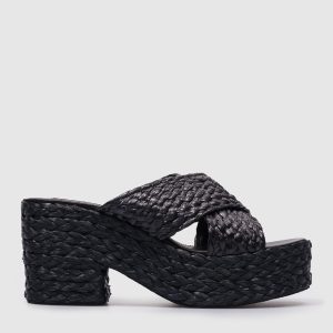 Blue Seville clogs with weaving Sergio Rossi