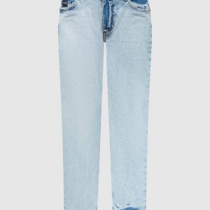 Blue jeans with logo patch Versace Jeans Couture