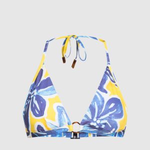 Yellow bodice from Flechett swimsuit in a print Vilebrequin