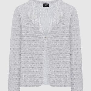 White cardigan with crystals Santa Brands