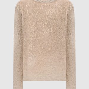 Beige top with crystals Ermanno Scervino
