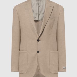 Brown linen blazer Canali