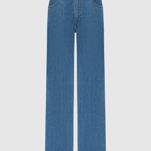 Blue jeans with linen with zippers Gauchere