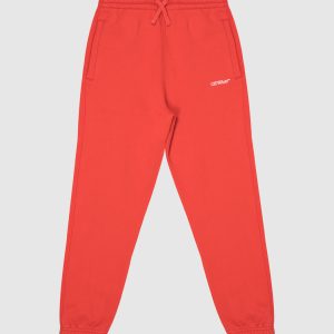 Children's red sports pants with a logo print Off-White