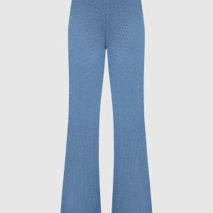 Ornston blue cashmere flared pants Gabriela Hearst