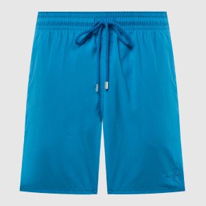 Blue Moorea swim shorts with embroidery Vilebrequin