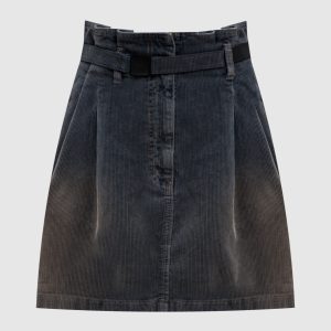 Dirty Dying blue corduroy mini skirt Juun.j