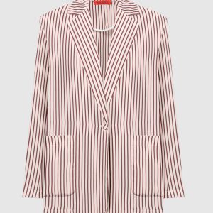 MOIRA pink striped silk jacket Max & Co