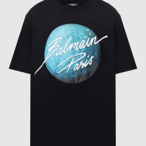 Black T-shirt with print Balmain