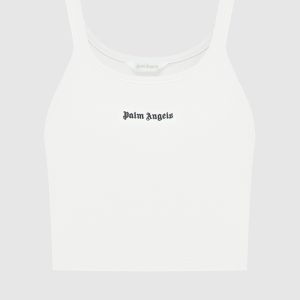 White top with contrasting logo embroidery Palm Angels