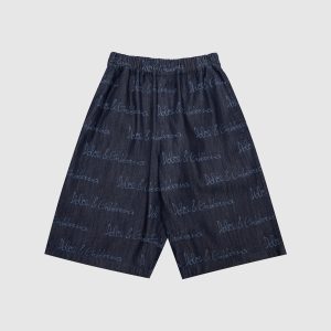 Children's blue denim shorts with logo Dolce&Gabbana