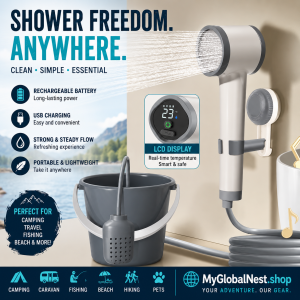 Outdoor Garden Wireless Shower Battery-powered Rechargeable Portable Shower Head for Country House Human Tourist Camping Travel