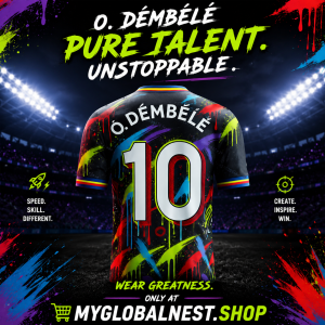 2026 Special Edition Dembele No.10 Football Jersey Training Uniform Breathable Oversize Unisex Training Sport Tshirt Kid/Adult