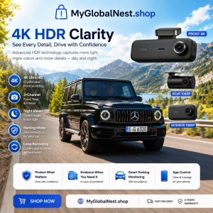 70mai 4K T800E 3-Channel Dash Cam Front Rear Interior 3-in-1 Voice Control 24H Parking Supercapacitor GPS 4K Car DVR 70mai T800E