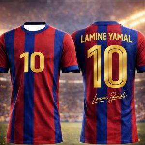 2026 New Lamine Yamal 3D Printed Football Fan Jersey Sports T Shirt Breathable Quick Dry For Summer Outdoor Wear