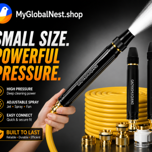 Metal High Pressure Hose Nozzle 360° Rotary Adjustable Water Sprayer for Car Washing Garden Watering Outdoor Cleaning