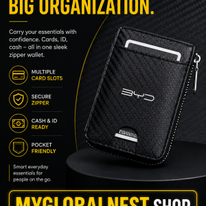 Car Wallet ID Credit Card Driver License Leather zipper Purse Accessories For BYD Yuan UP Song Pro Seal Dolphin Seagull Qin Dmi