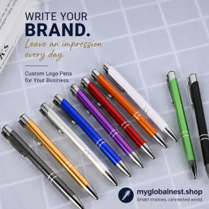 50pcs/lot Hot Sell Custom Ballpoint Pen Metal Pen Support Custom Logo Advertising Wholesale Personalized Pen Advertising Gift