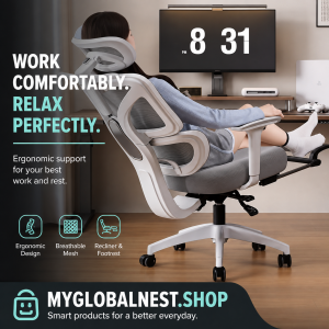 UVR Office Chair Ergonomic Design Armchair Recliner Chair Sedentary Comfort Breathable Mesh Staff Chair Game Athletics Chair