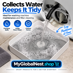 3Pcs/set Washing Machine Drain Tray Drum Washer Anti-Spill Water Pan Leakproof Sewage Drip Collector for Lint Filter Cleaning
