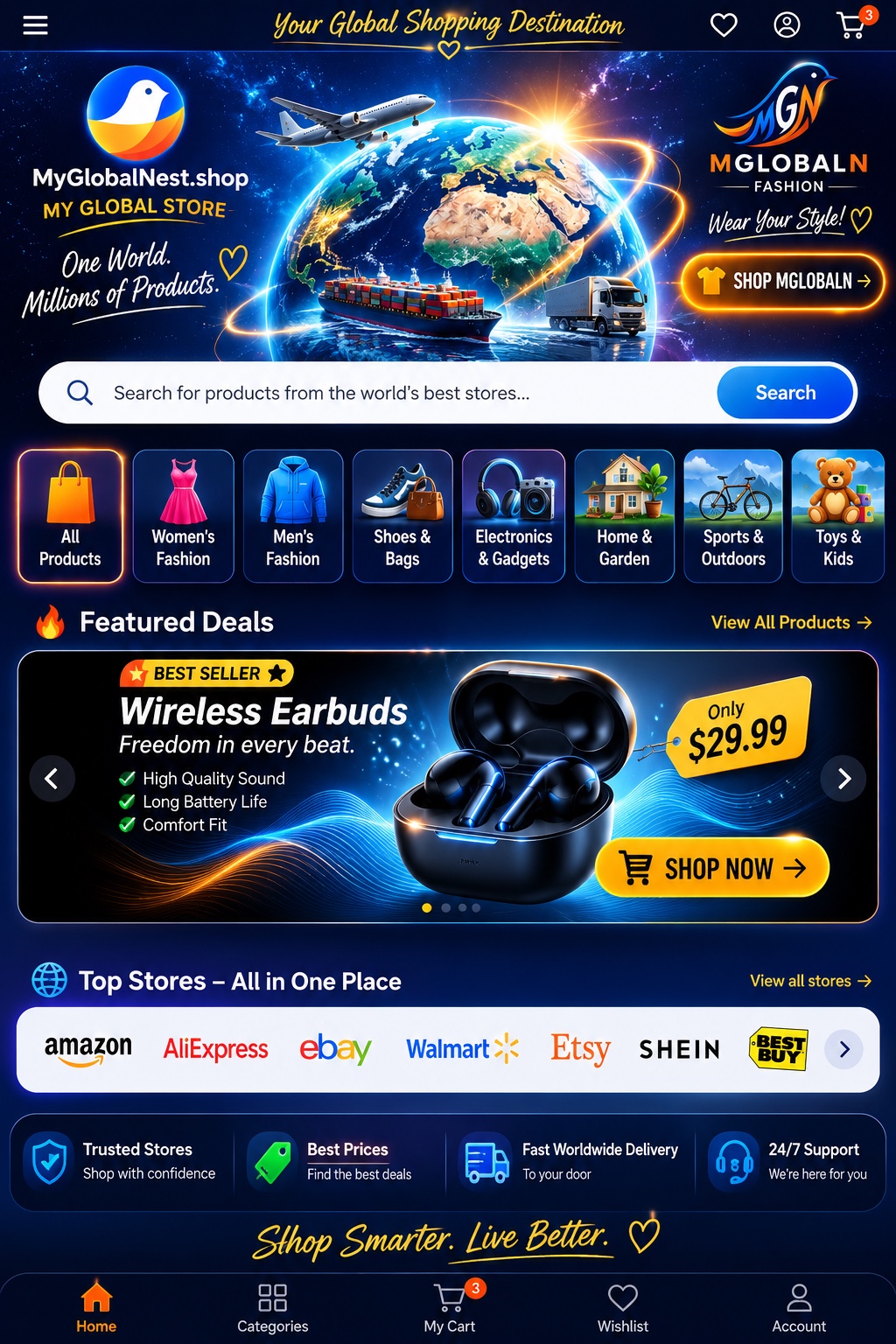 MyGlobalNest.shop Global Shopping Homepage